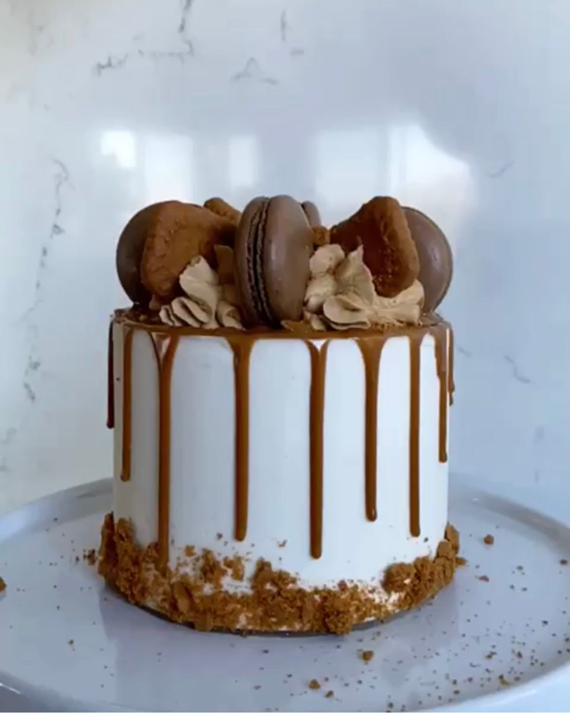 Biscoff sponge Cake - Macaron Delights Sydney