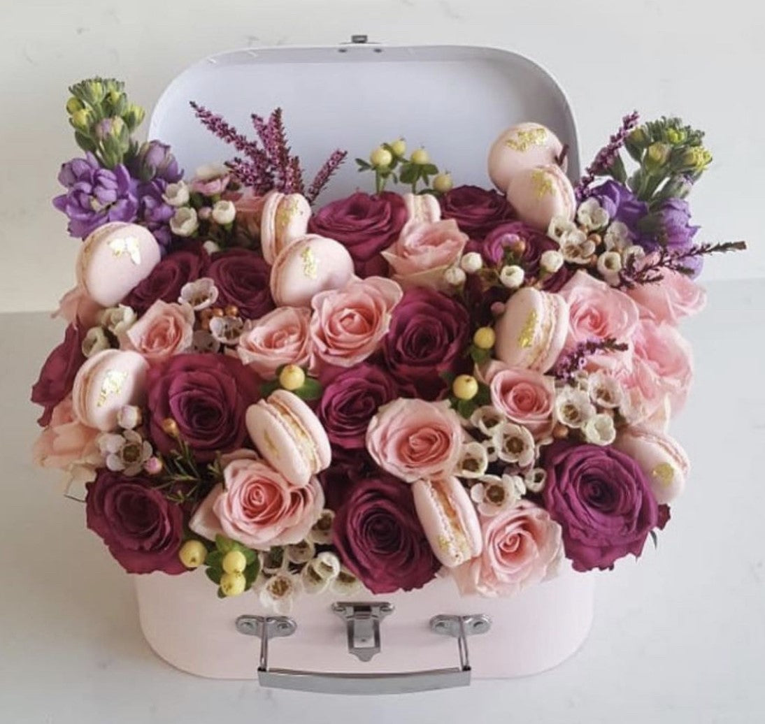 Signature Macaron and Strawberry bouquet - Macaron Delights Sydney